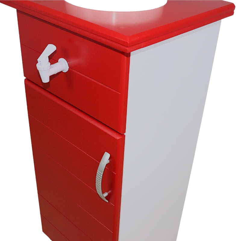 Dispensador de Agua Rojo Porta garrafón con Alacena Roma