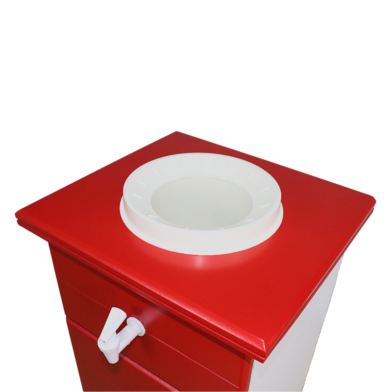Dispensador de Agua Rojo Porta garrafón con Alacena Roma