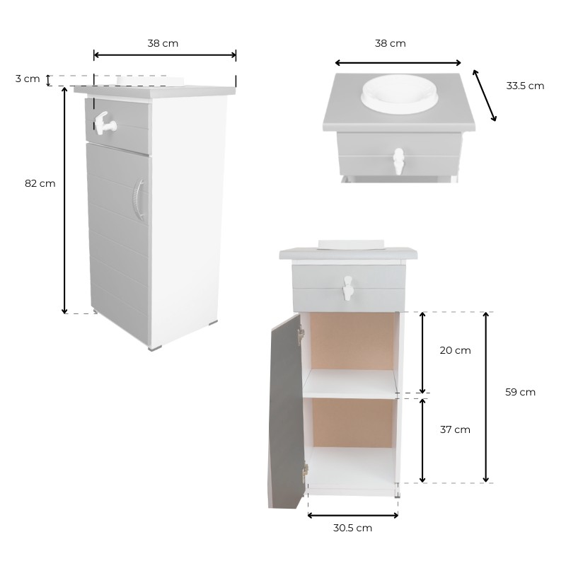 Dispensador de Agua Chocolate Porta garrafón con Alacena Roma