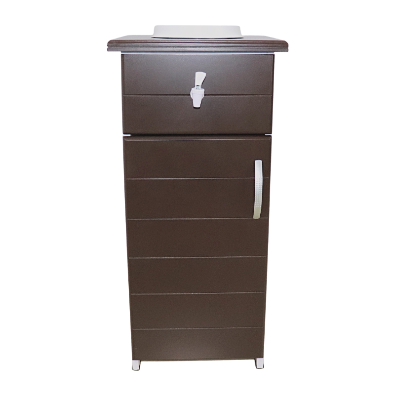 Dispensador de Agua Chocolate Porta garrafón con Alacena Roma