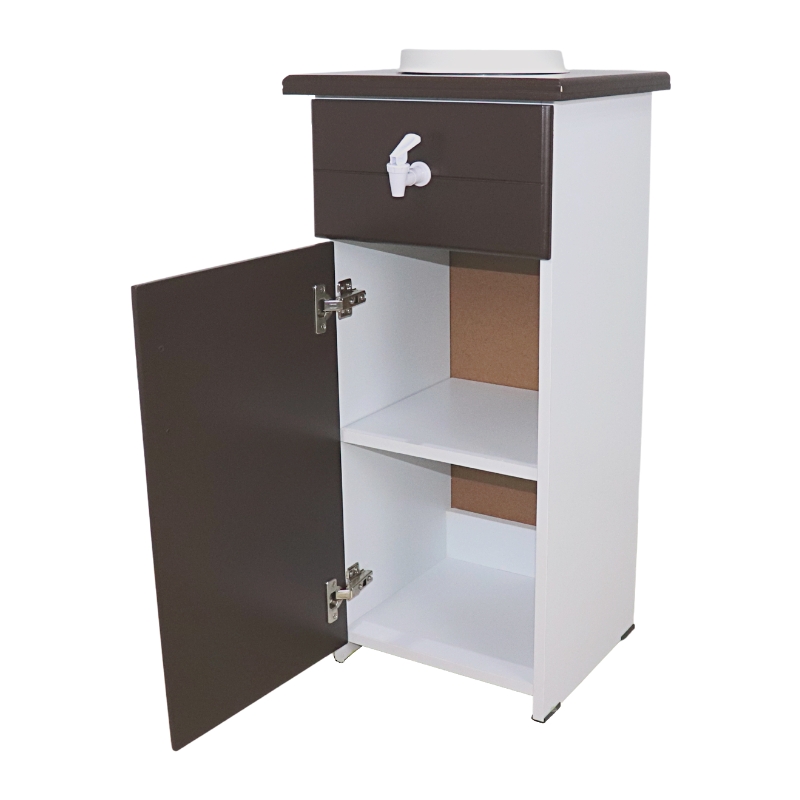 Dispensador de Agua Chocolate Porta garrafón con Alacena Roma