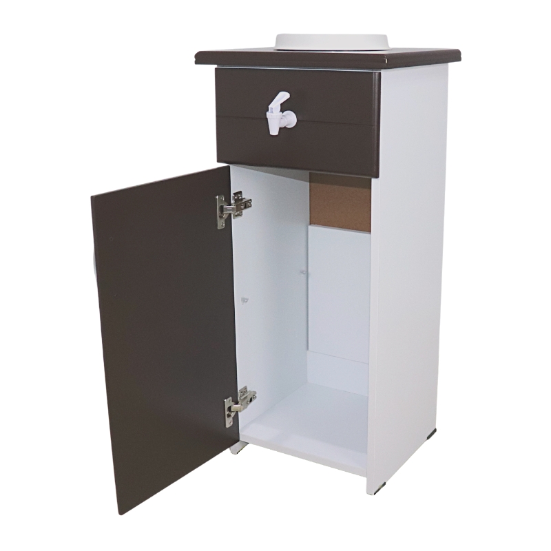 Dispensador de Agua Chocolate Porta garrafón con Alacena Roma