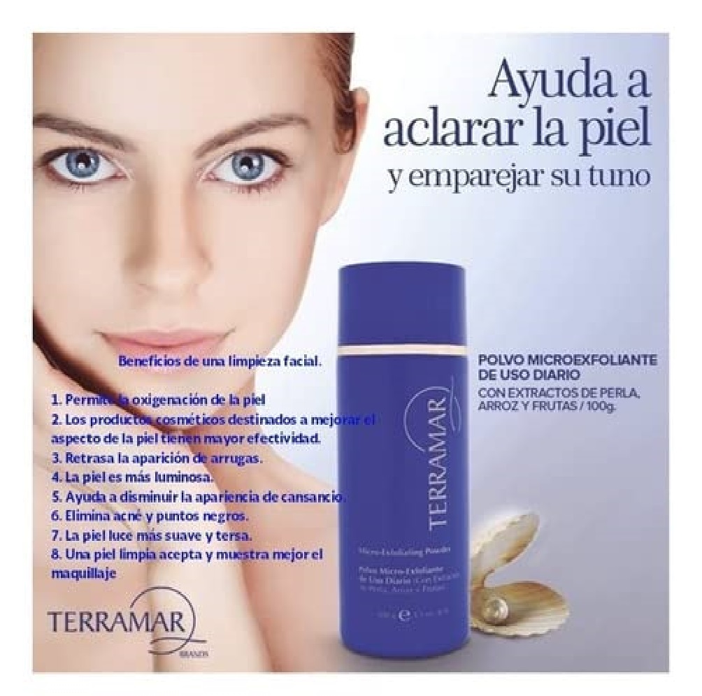 Polvo Microexfoliante De Arroz Terramar 100 gr