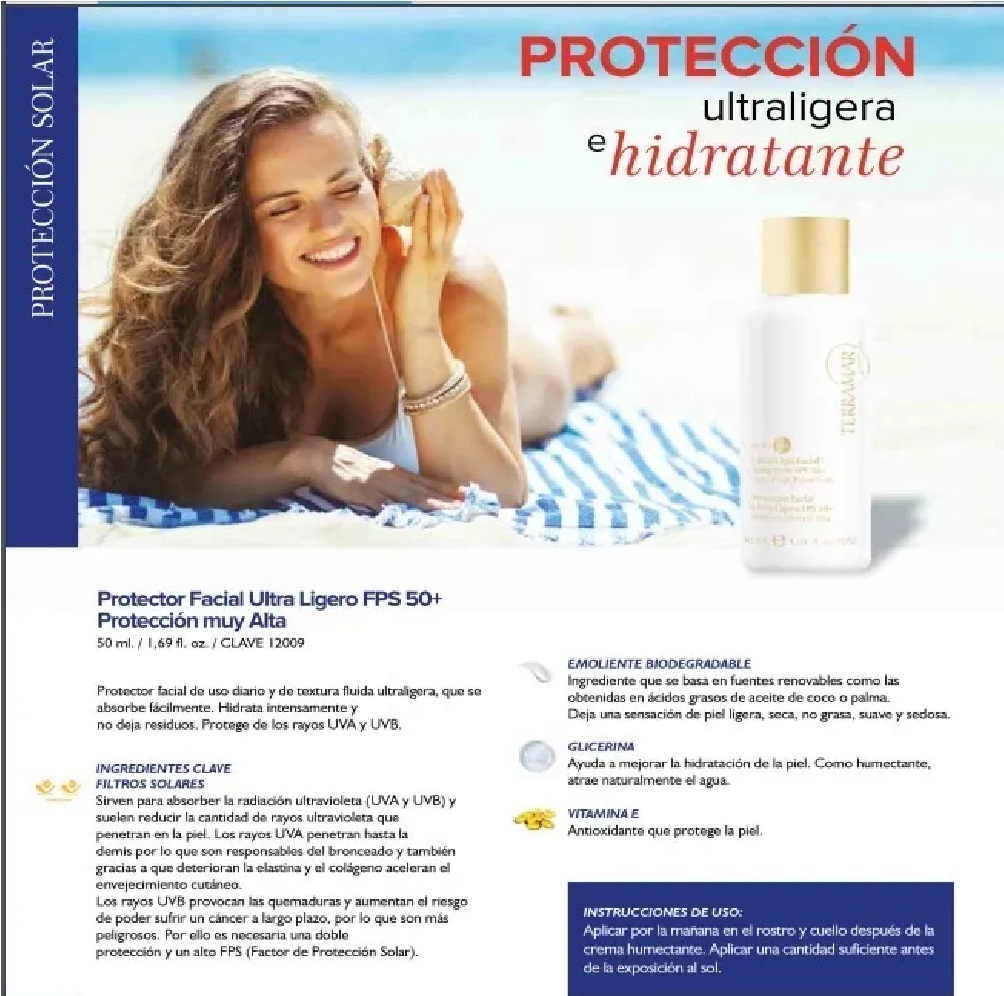 Protector Facial Ultraligero FPS 50+ Proteccion Muy Alta Terramar