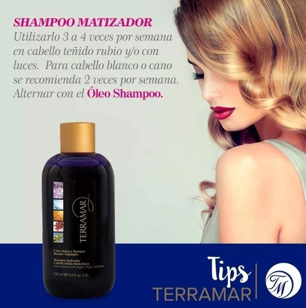 Shampoo Matizador Cabello Teñido Terramar 250 Ml