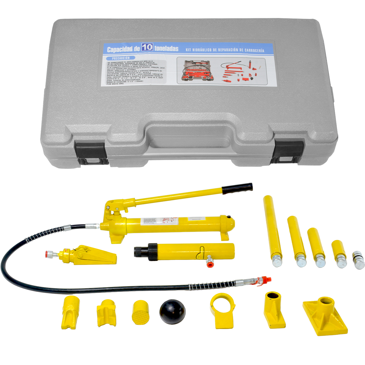 Porto Power Hidraulico Automotriz 10ton 16 Piezas Estuche