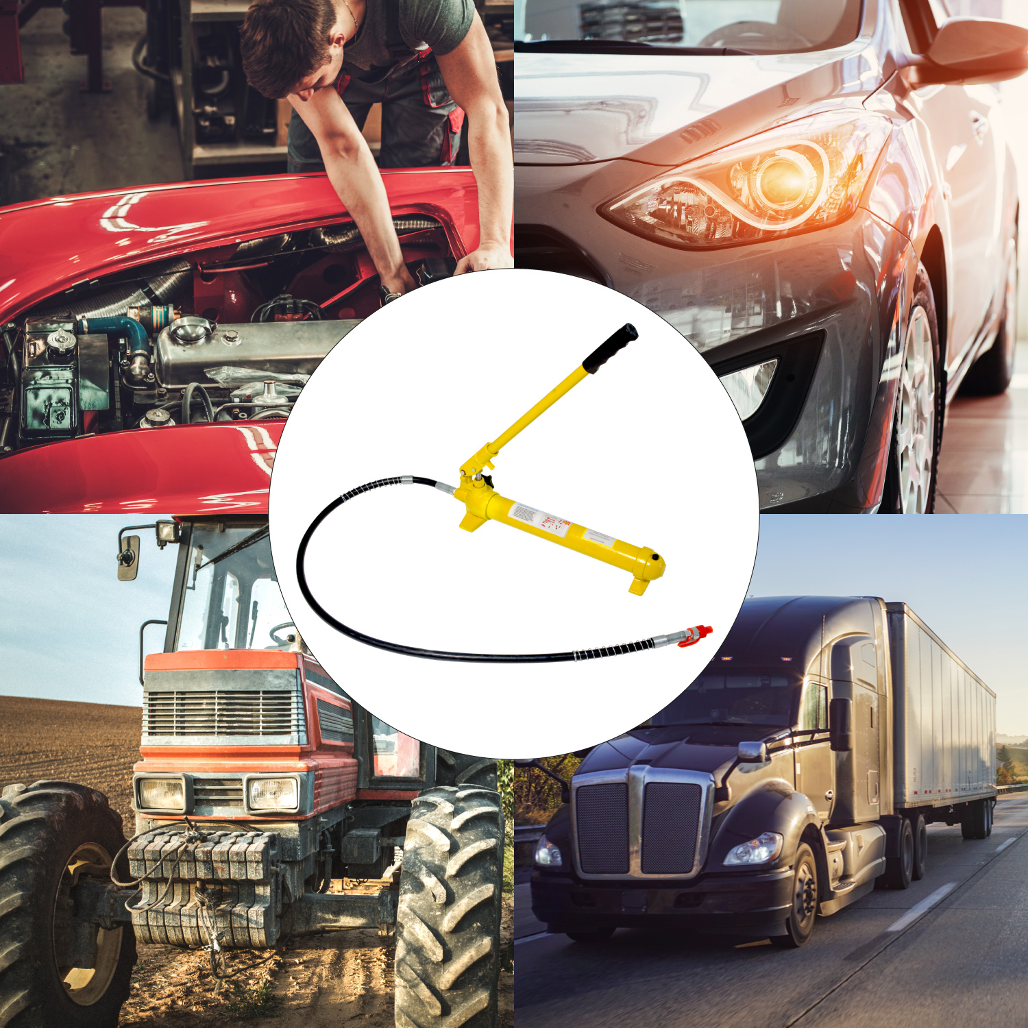 Porto Power Hidraulico Automotriz 10ton 16 Piezas Estuche