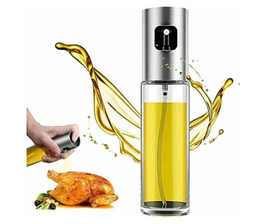Pulverizador de aceite para cocinar, paquete de 2, pulverizador de aceite  de oliva, botella de vidrio segura para alimentos, tapa superior a prueba  de