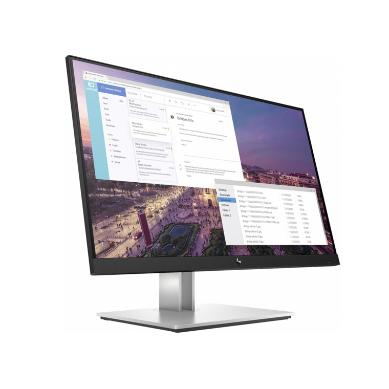 Monitor HP EliteDisplay E23 G4 LCD 23, Full HD, Widescreen, HDMI, Negro-Plata