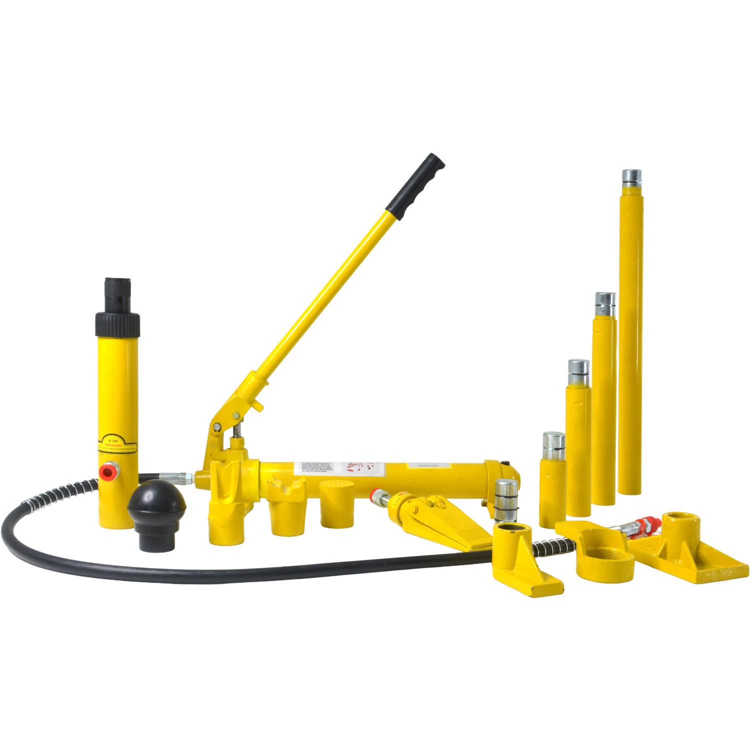 Porto Power Hidraulico Automotriz 10ton 16pz Estuche Ruedas