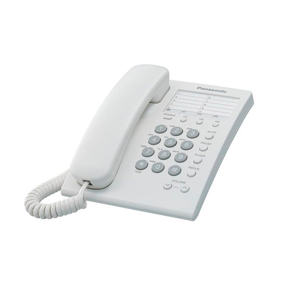 Teléfono Panasonic Alámbrico Básico Color Blanco 