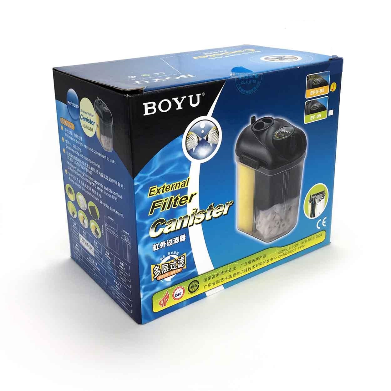FILTRO DE CANASTA BOYU EFU-05 CON UV DE 5 W PARA ACUARIOS DE 20 - 100 LT 