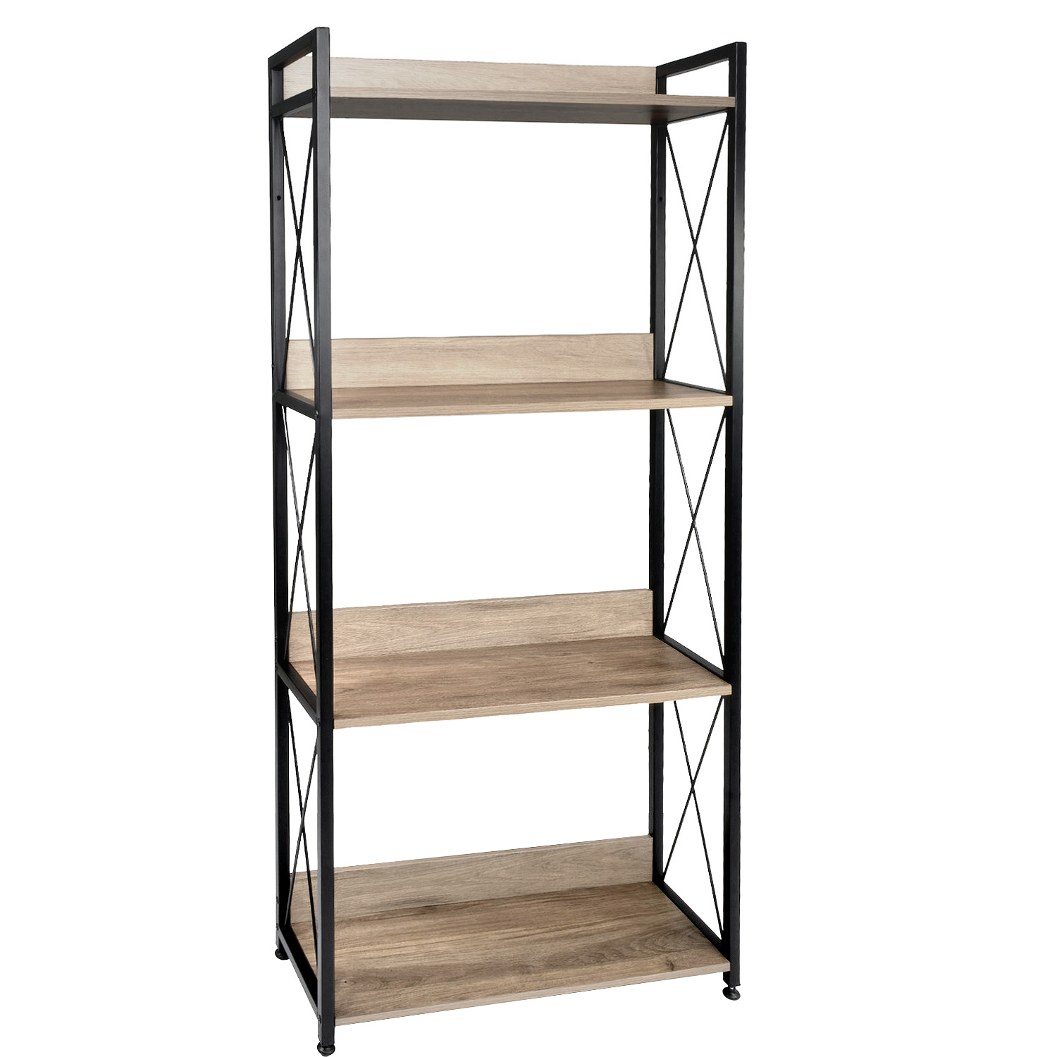 Librero Estante Minimalista Industrial 4 Niveles Multiusos