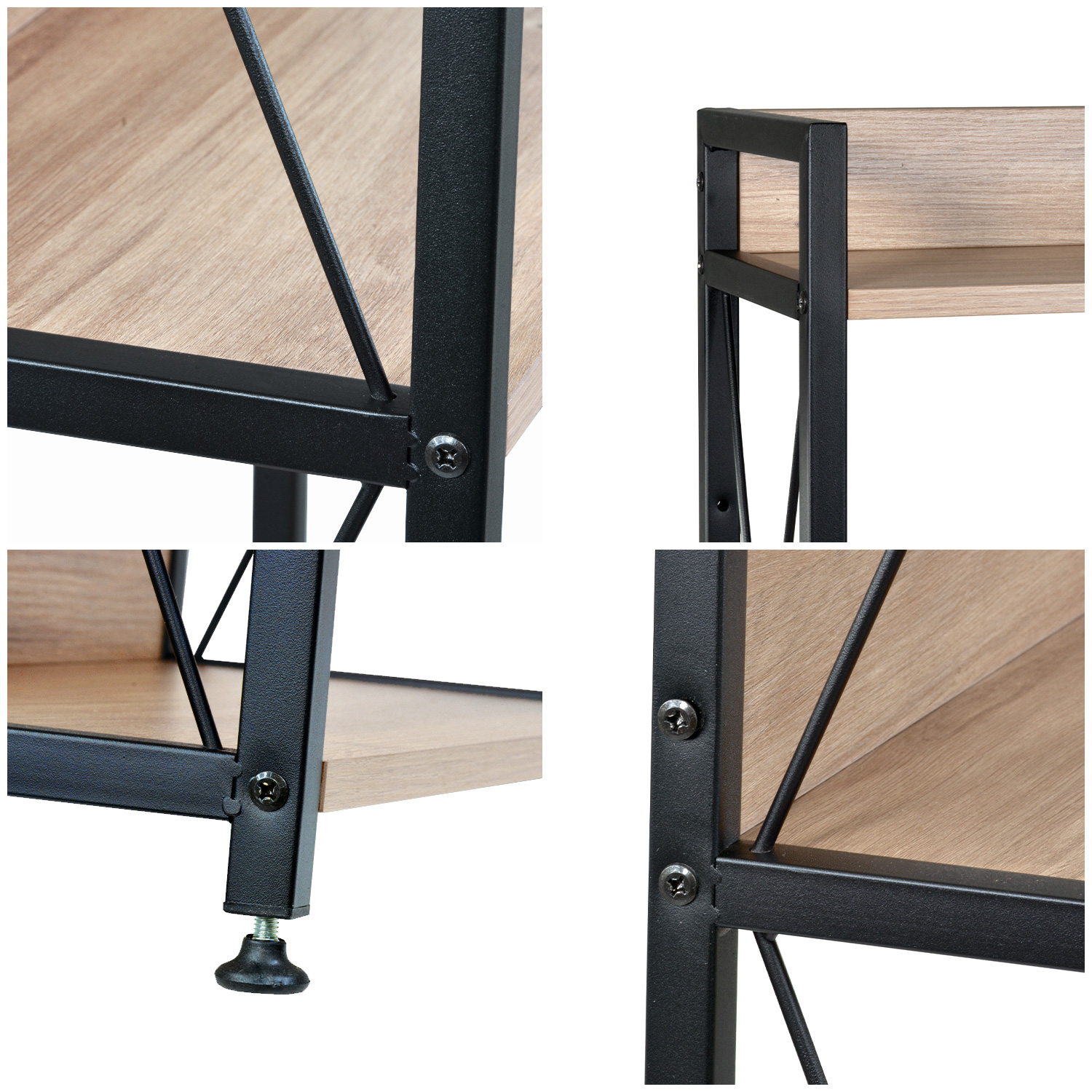 Librero Estante Minimalista Industrial 4 Niveles Multiusos