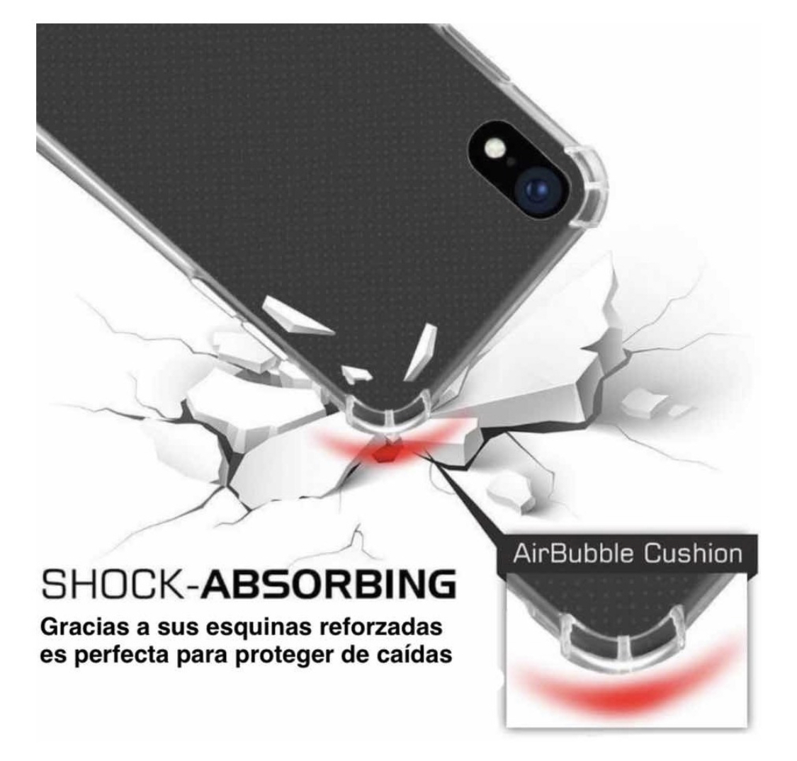 funda acrigel uso rudo antishok con esquinas reforzadas transparente premium iPhone 7/8 plus