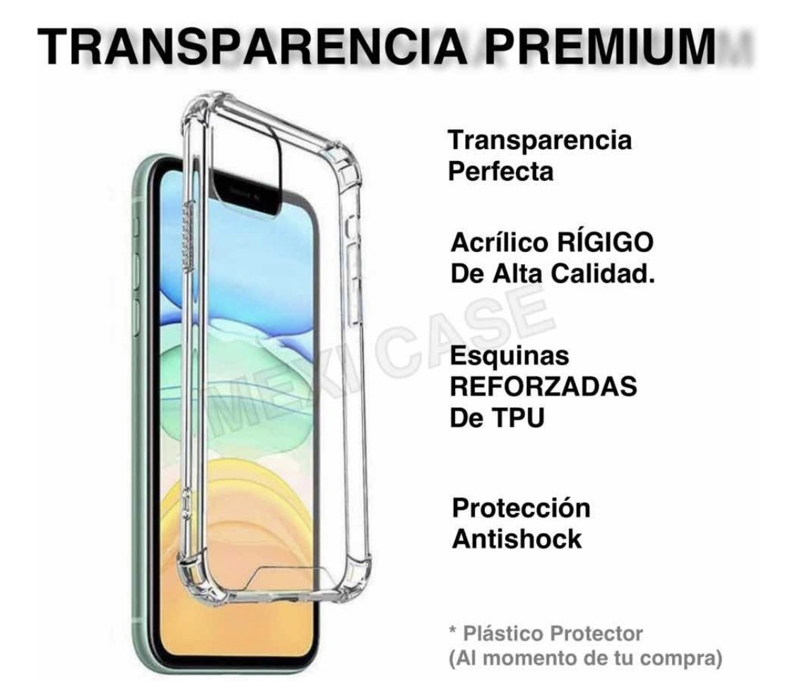 funda acrigel uso rudo antishok con esquinas reforzadas transparente premium iphone 11 pro max