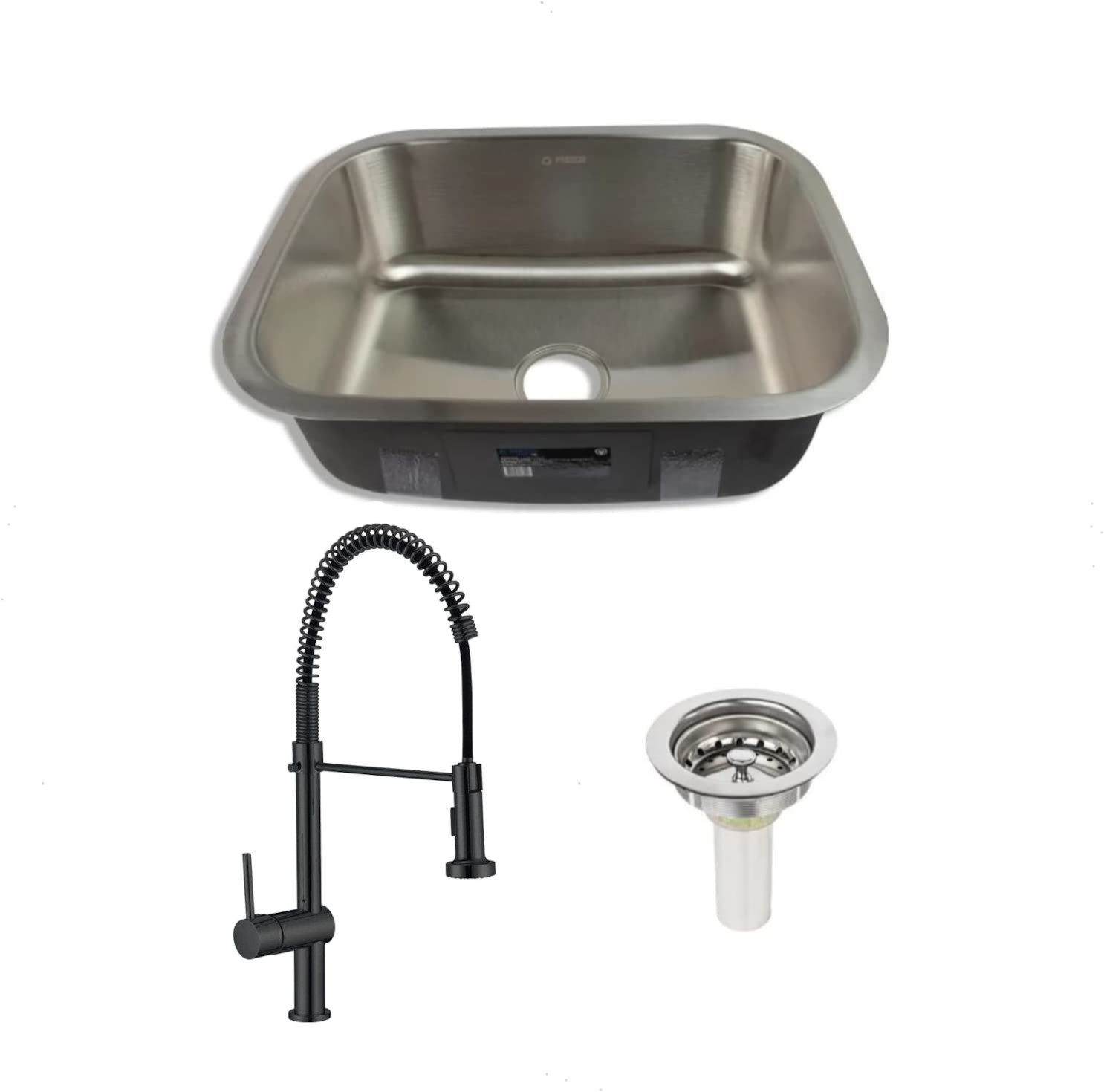 Fregadero De Cocina Contra Canasta Y Mezcladora Monomando