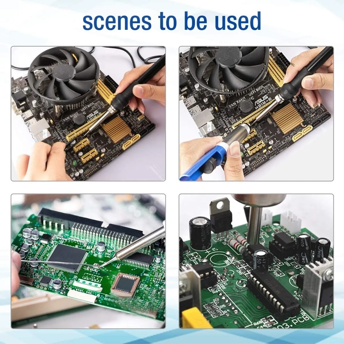 Estacion De Soldadura 2 En 1 Pistola De Aire Y Cautín