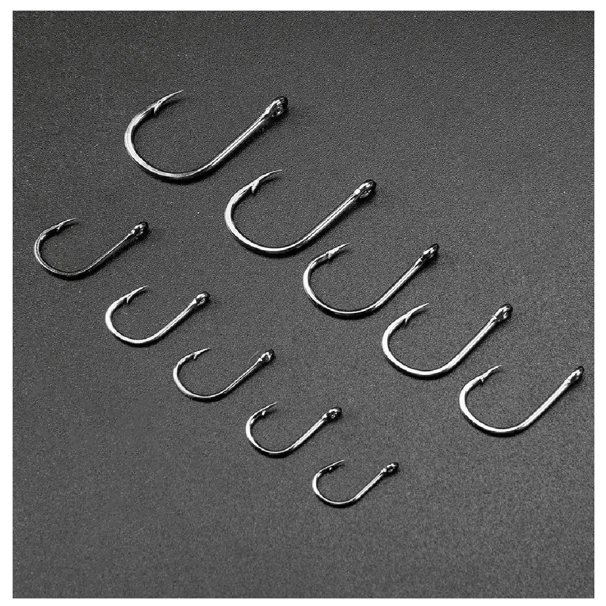  Kit De Anzuelos Pesca 3-12# Con Caja Afilados