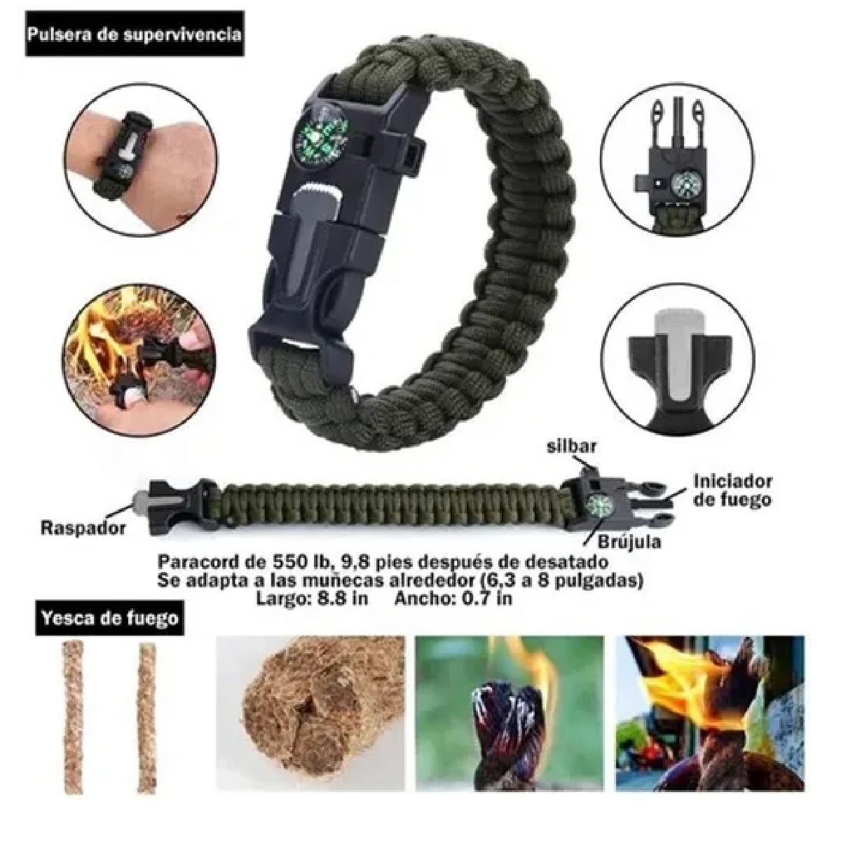 Kit De Supervivencia Emergencia Para Camping Portátil 