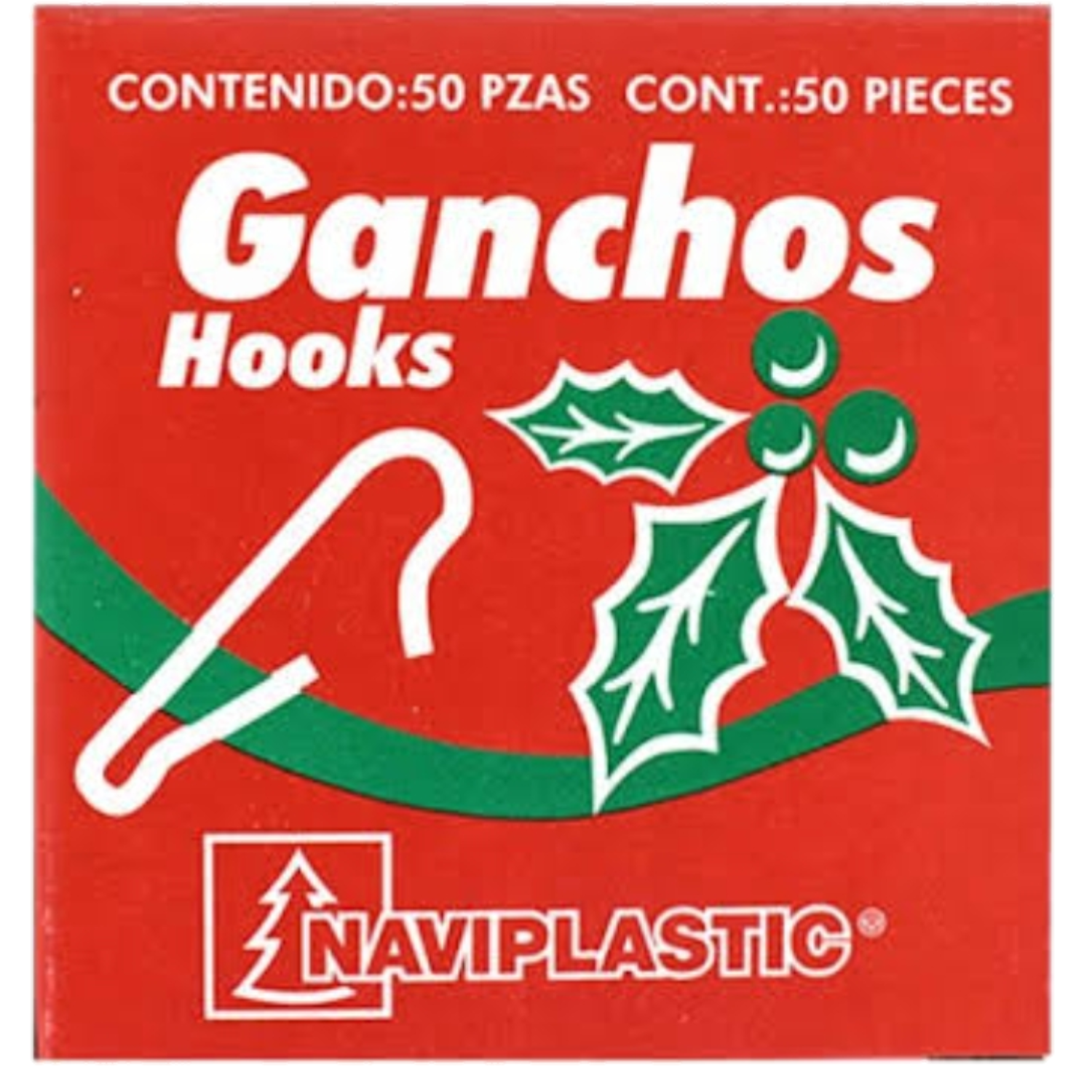 Ganchos para colgar esferas Y adornos navideños 50 Pzas