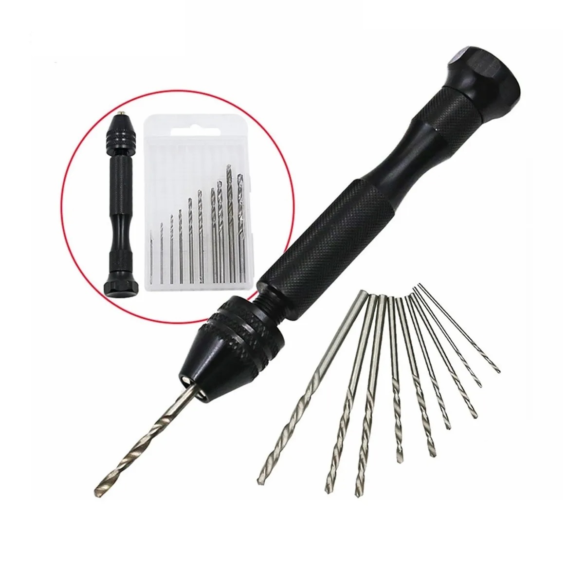 Taladro Manual Miniatura Joyeria Modelismo Brocas 