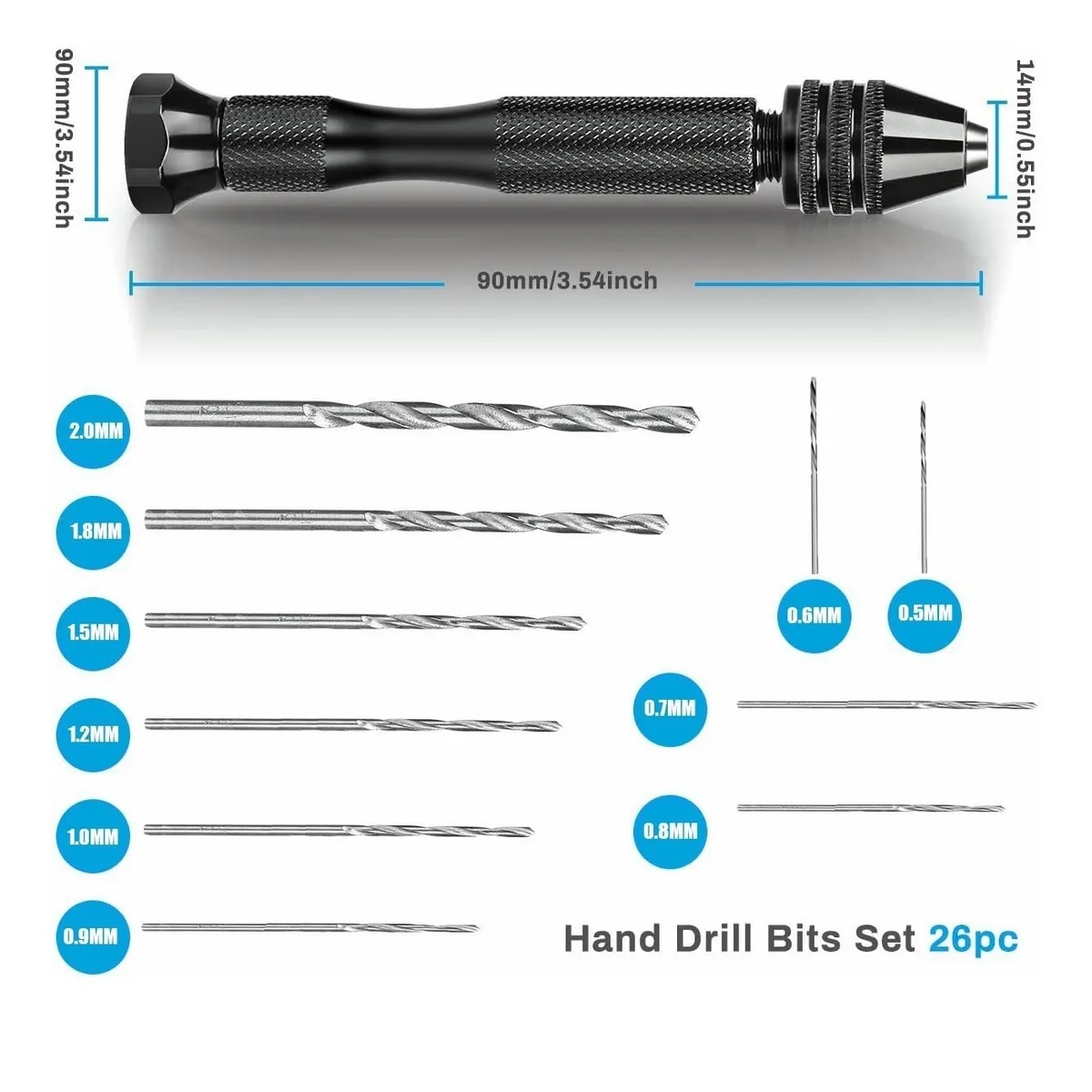 Taladro Manual Miniatura Joyeria Modelismo Brocas 
