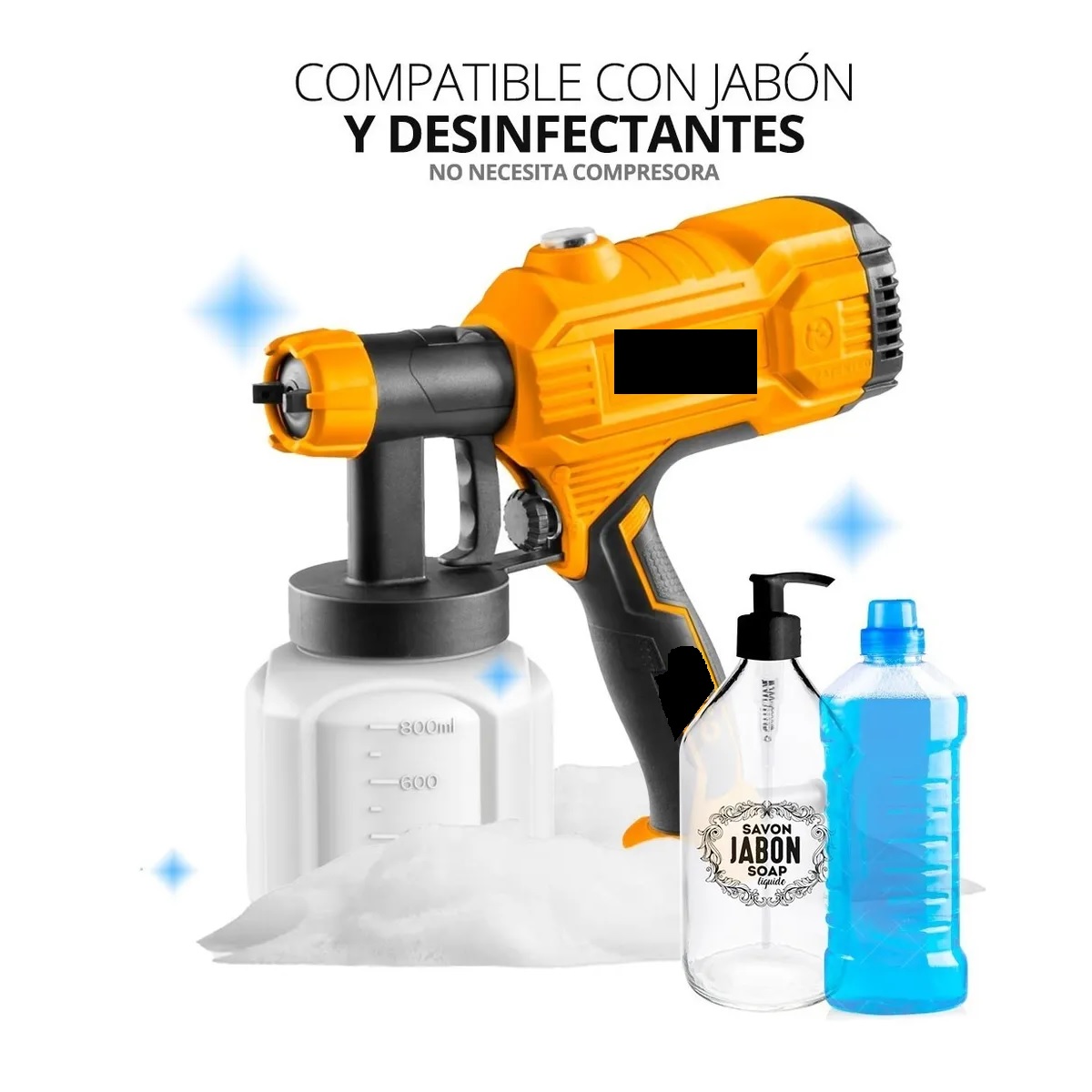 Pistola Electrica Para Pintar Pulverizador Pintura Amarilla