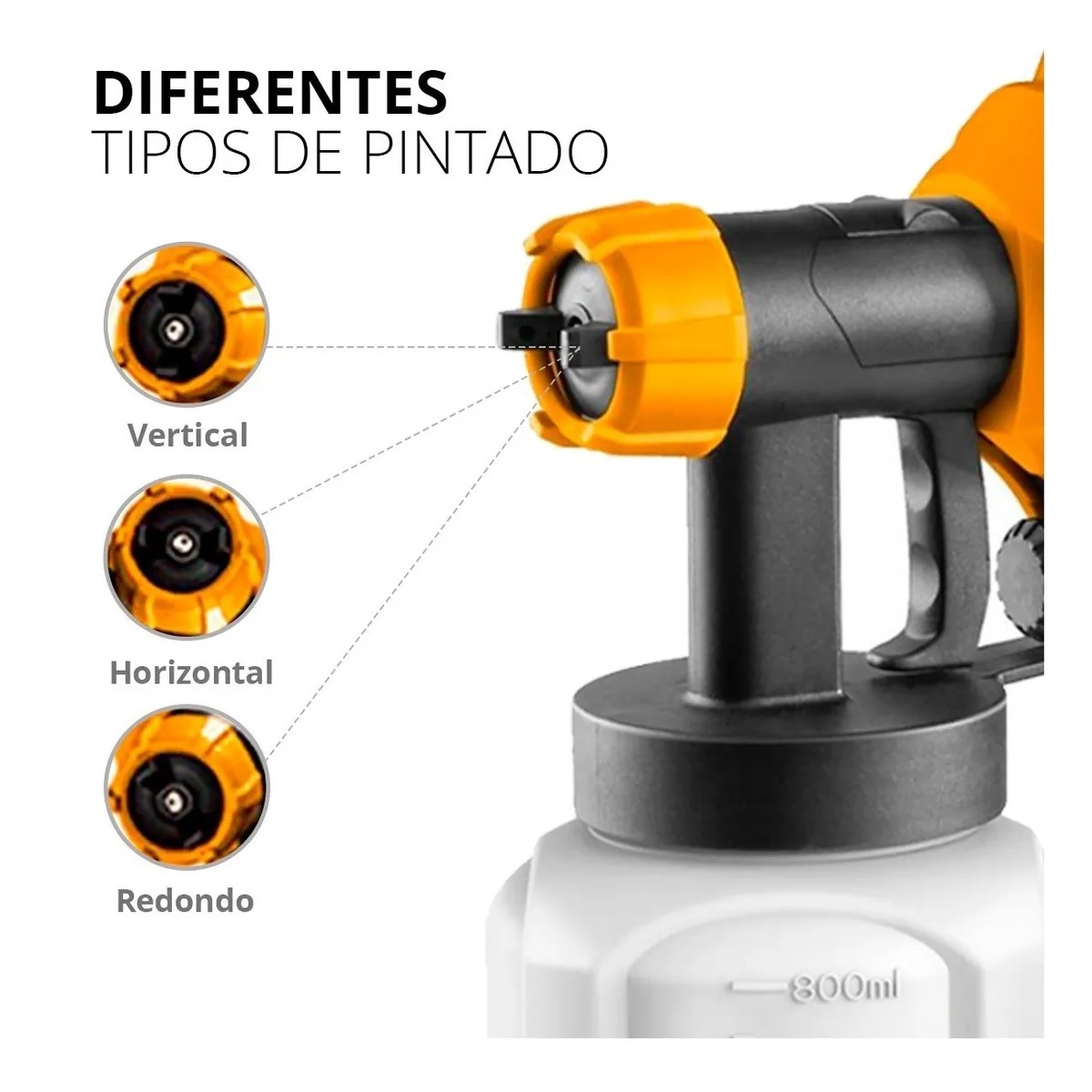 Pistola Electrica Para Pintar Pulverizador Pintura Amarilla