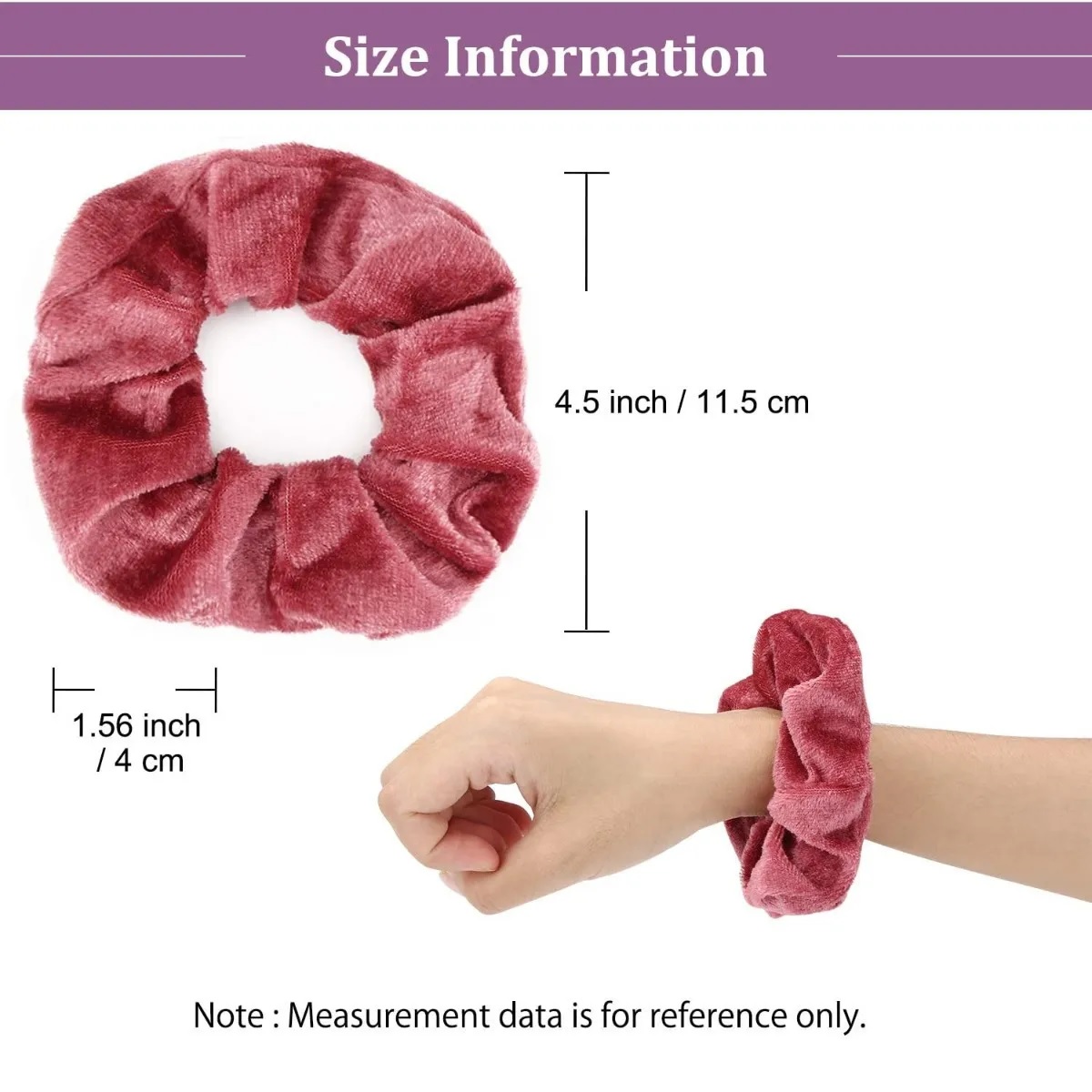 Set de Gomas De Pelo Scrunchies Terciopelo Para Mujer