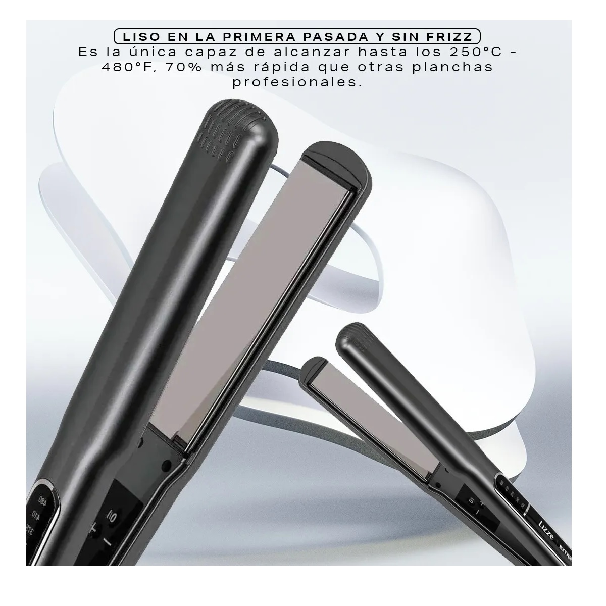 Plancha Para Cabello Profesional Titanio Uso Rudo Estéticas Digital
