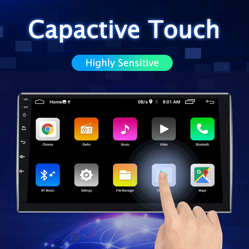 auto estereo android con pantalla, gps y camara de reversa