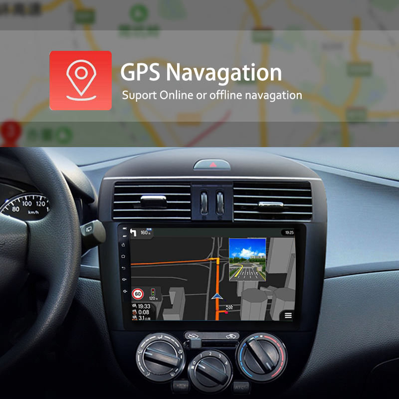 auto estereo android con pantalla, gps y camara de reversa