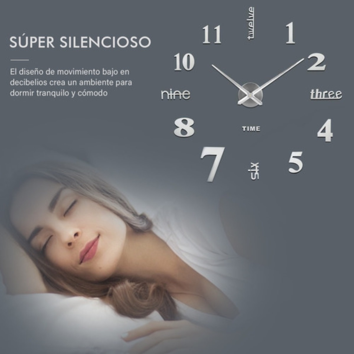 Reloj De Pared 3d Moderno Grande De Cuarzo Y Acrílico Nuevo