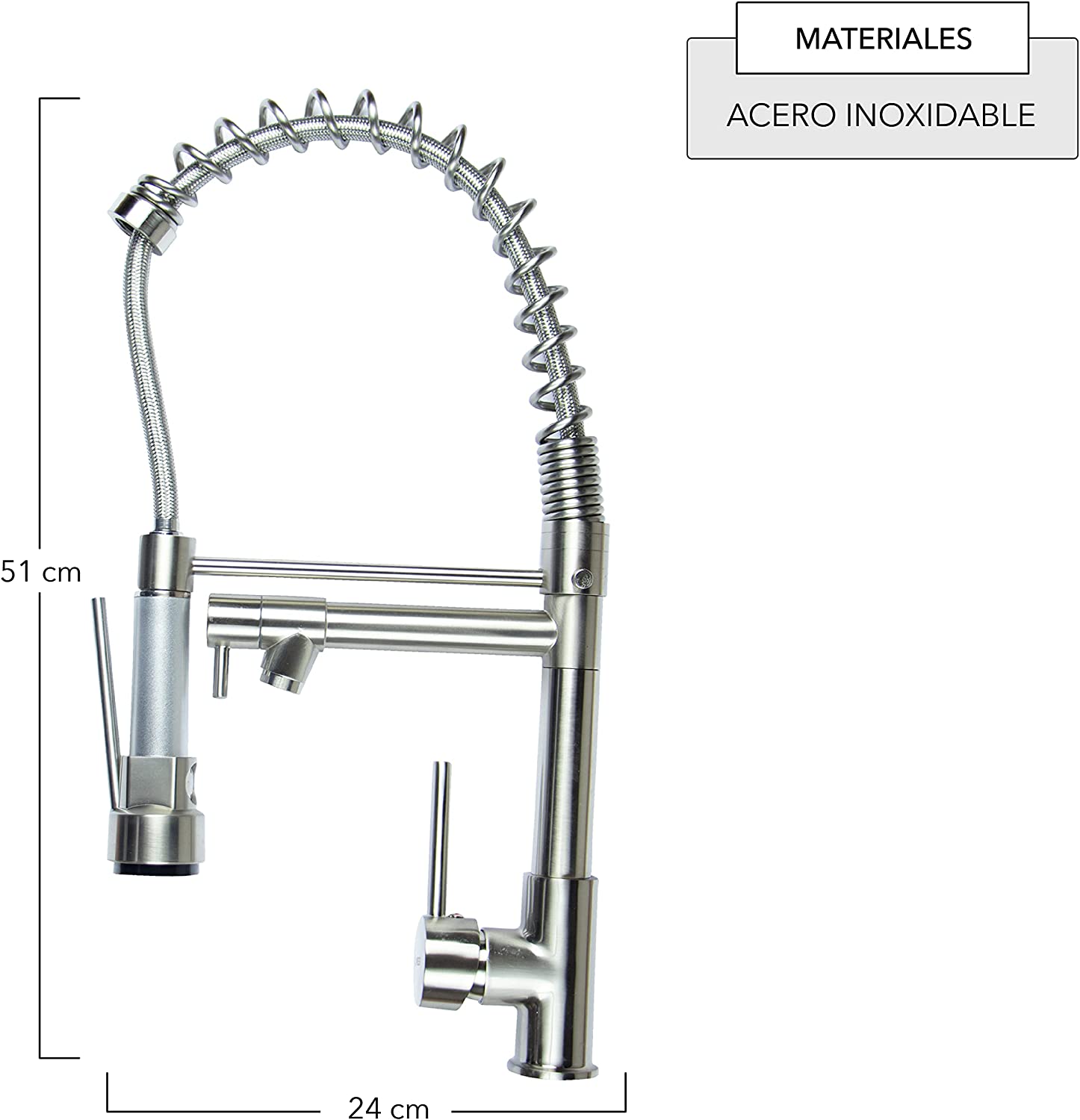 Tarja en acero inoxidable para fregadero, incluye Contra Canasta Y Mezcladora Monomando, (medidas de tarja 59 cm x 45 cm)