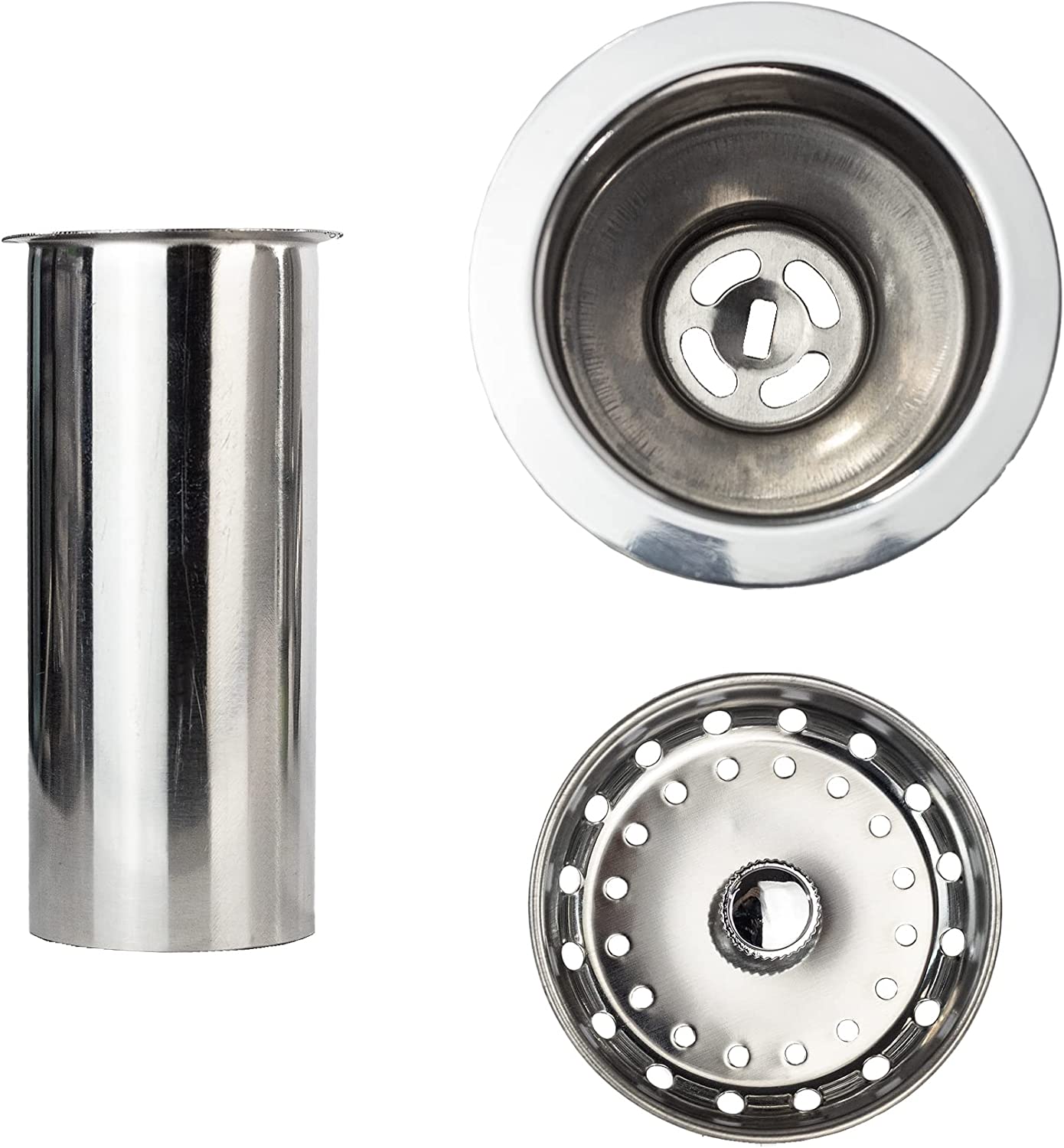 Tarja en acero inoxidable para fregadero, incluye Contra Canasta Y Mezcladora Monomando, (medidas de tarja 59 cm x 45 cm)