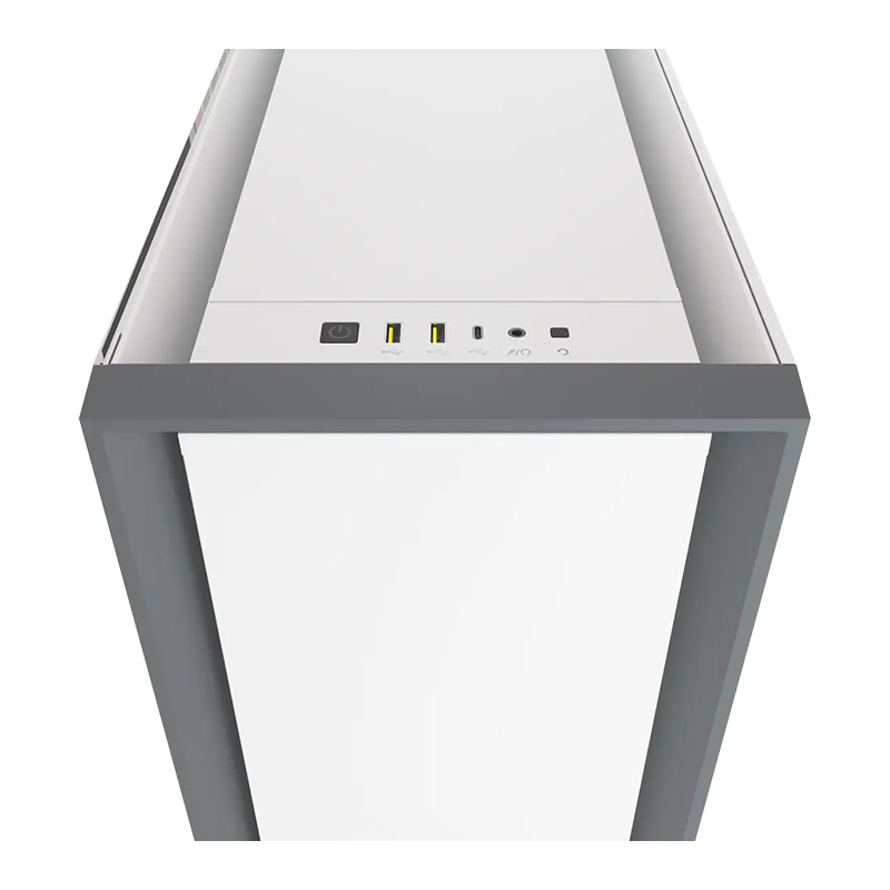 Gabinete CORSAIR ICUE 5000D RGB ATX CRISTAL MIDITOWER CC-9011209-WW- Blanco.