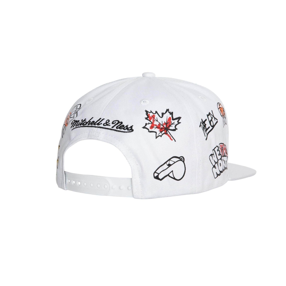 Gorra Mitchell&Ness Toronto Raptors blanca snapback sh20037