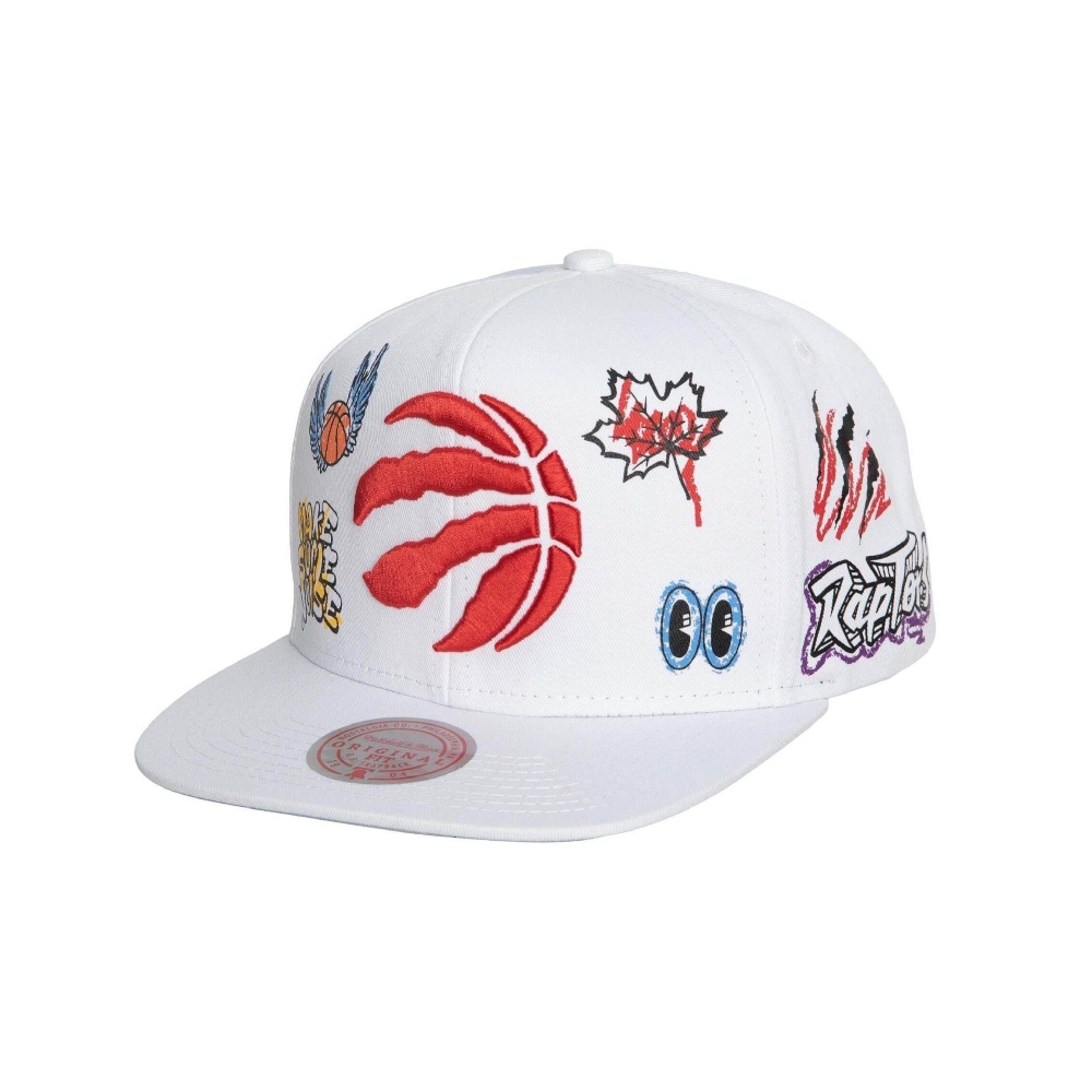 Gorra Mitchell&Ness Toronto Raptors blanca snapback sh20037