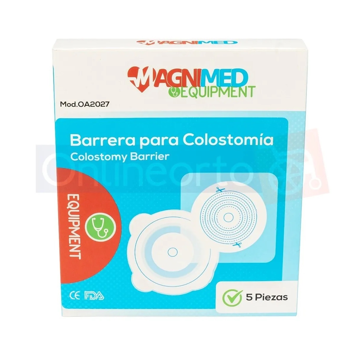 Barrera Para Colostomia Marco Adhesivo Recortable Con 5 Piezas