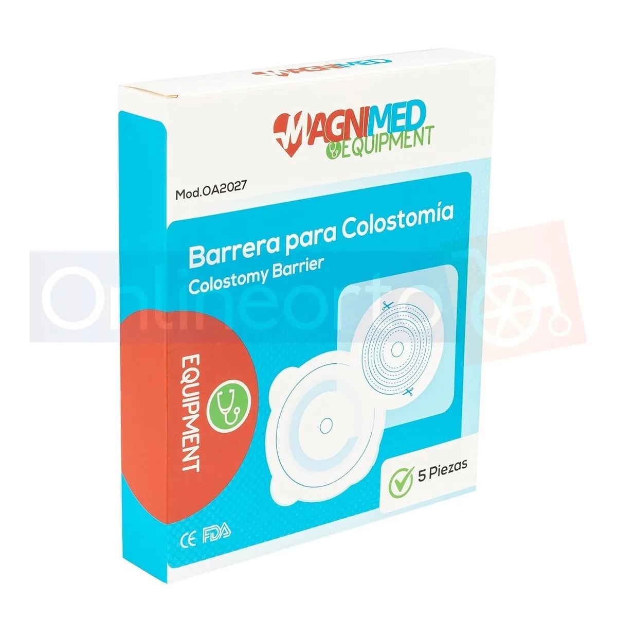 Barrera Para Colostomia Marco Adhesivo Recortable Con 5 Piezas