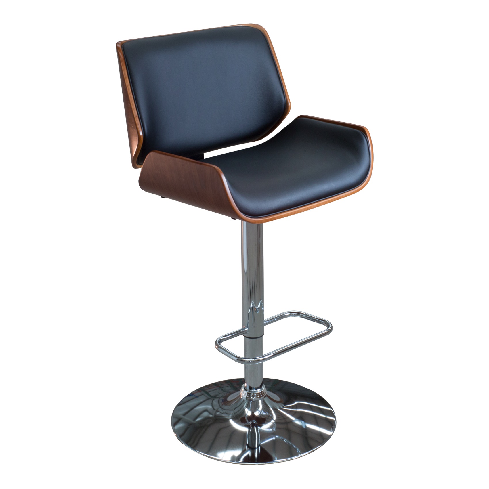 Banco Or1 Madera Ajustable Piston Grupo Microtec Barra Cocina Bar Restaurante pistón desayunador Hidraulico.