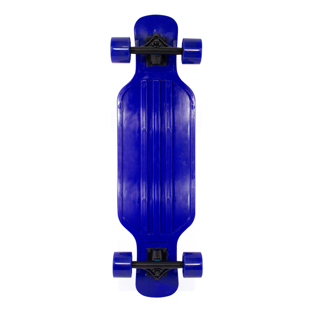 Patineta Longboard De Plástico Juvenil Con Lija 78 Cm Skate Azul