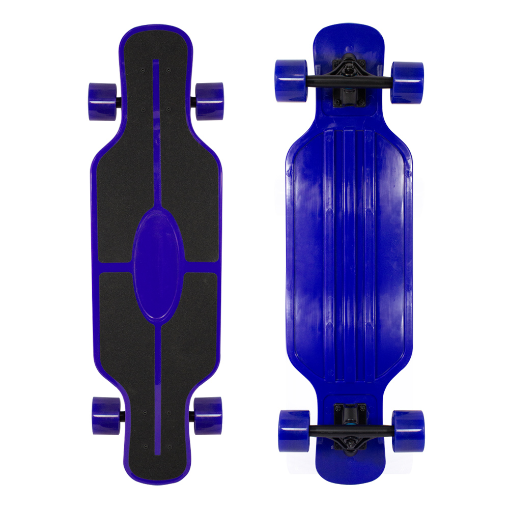 Patineta Longboard De Plástico Juvenil Con Lija 78 Cm Skate Azul