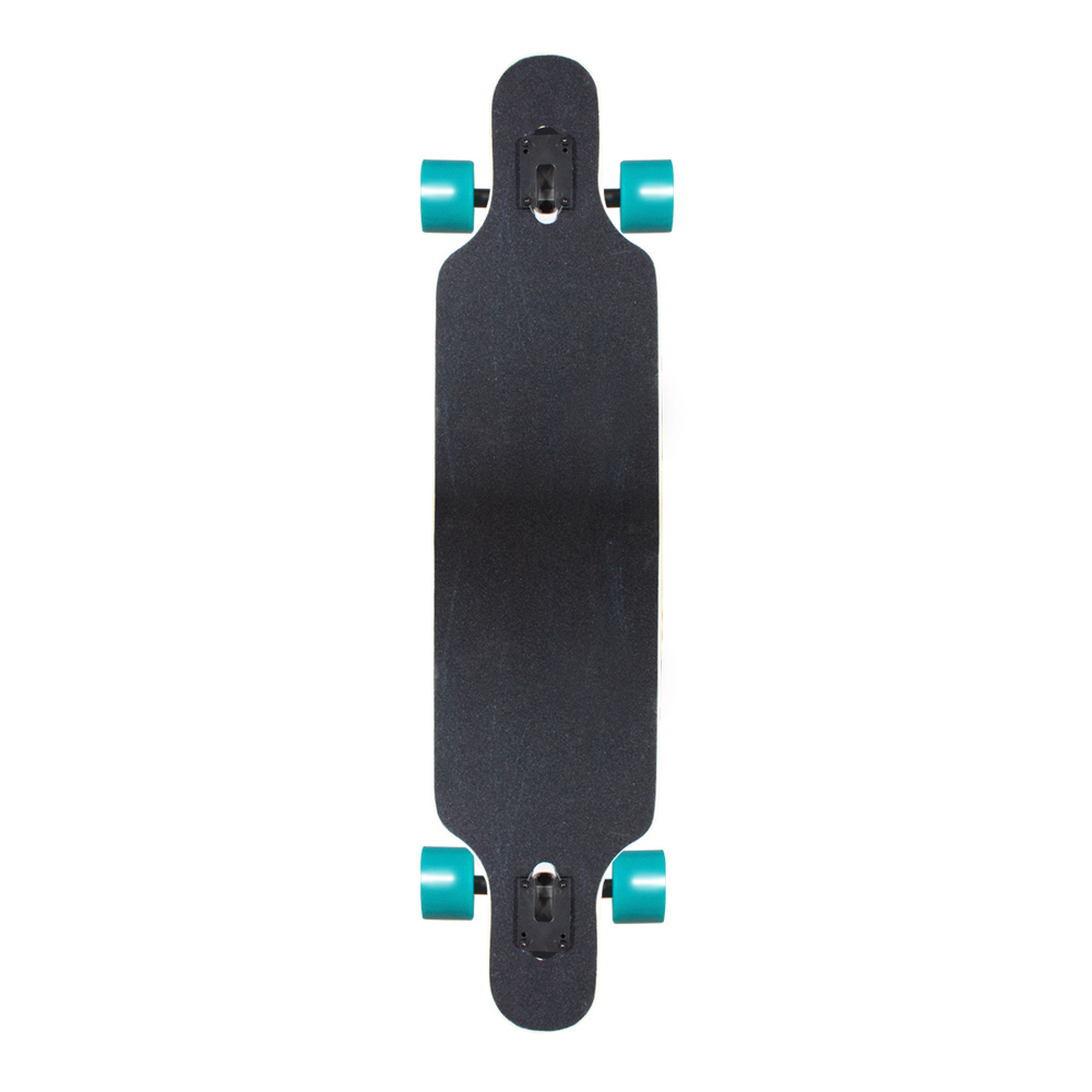 Patineta Longboard De Madera Juvenil Con Lija 104 Cm Verde
