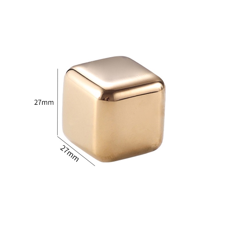 Cubitos de Hielo Reutilizable de Acero Inoxidable - Enfriador de Bebidas 4 Cubos