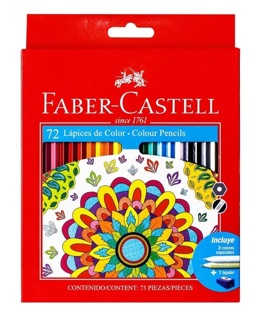 Lápices De Colores Faber Castell Profesional Hexagonal 72 Pz