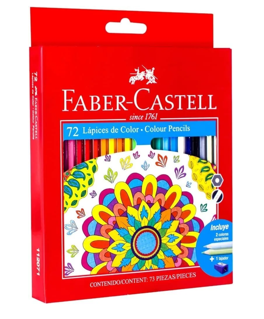 Lápices De Colores Faber Castell Profesional Hexagonal 72 Pz