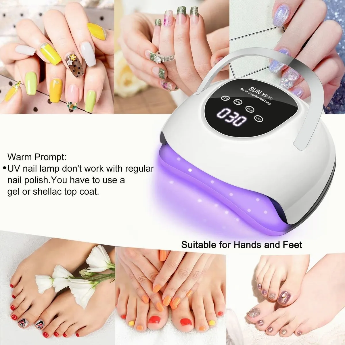 Lampara De Uñas led,secadora Potencia Maxima Blanco