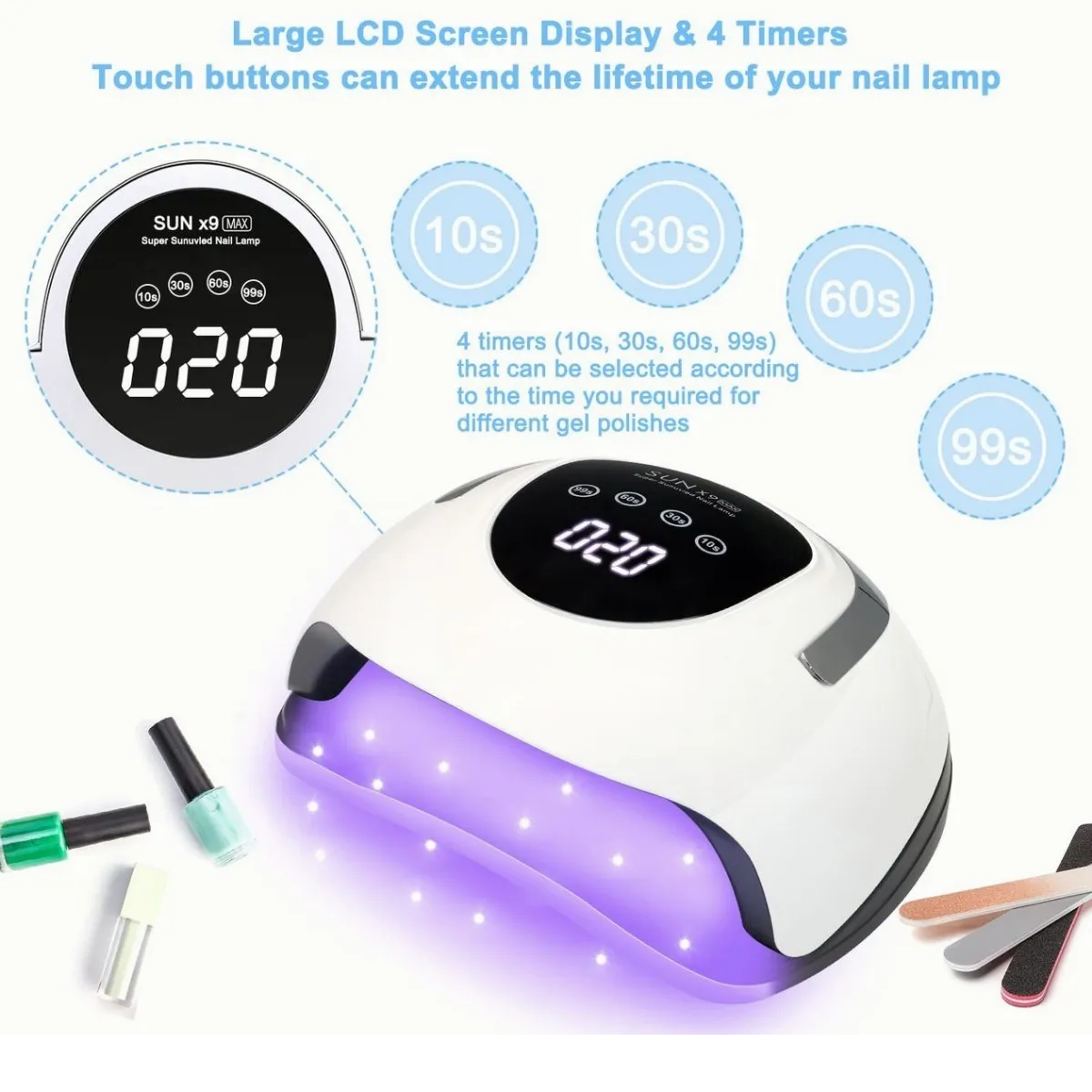 Lampara De Uñas led,secadora Potencia Maxima Blanco